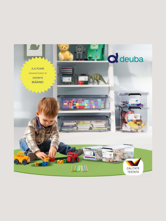Deuba Plastic Cutie de Depozitare cu Capac Transparent 30x20x12cm 1buc