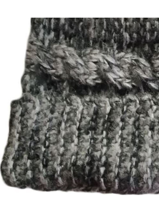 Beanie Unisex Σκούφος Πλεκτός σε Γκρι χρώμα