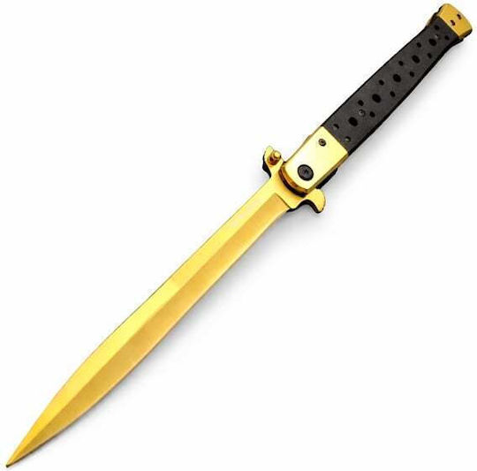Stiletto Taschenmesser Gold