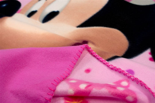 Dimcol Κουβέρτα Fleece Pink 140x100εκ.