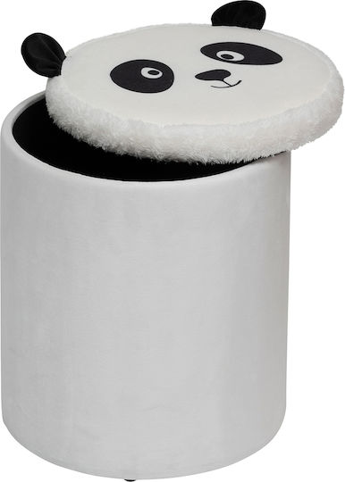 Kinderhocker Panda Weiß 30x38x36cm