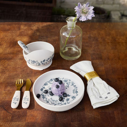 Elodie Details Plastic Feeding Set with Anti-Slip White Base 2 Pieces