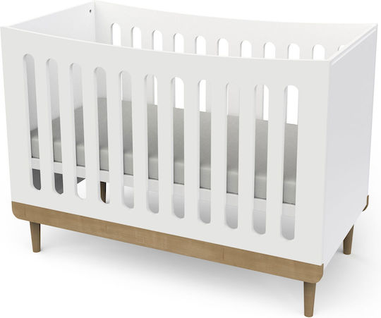 Polihome Pătuț Bebeluși Scandi Alb pentru Saltea 70x140cm