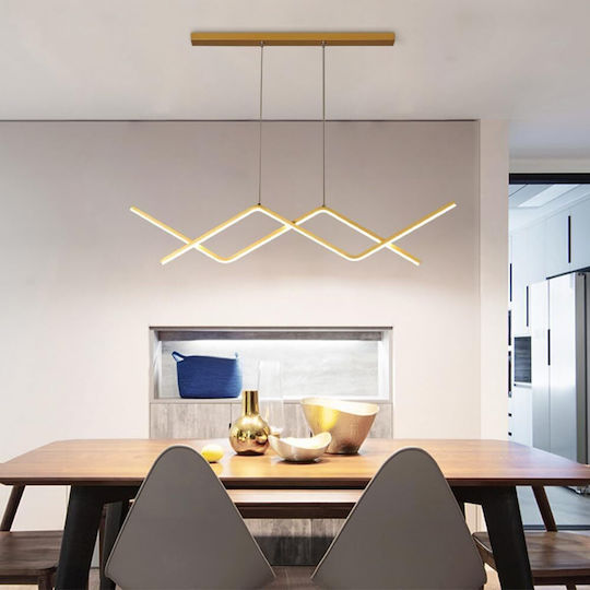 LED Κρεμαστό Φωτιστικό Χρυσό 90x90εκ. LED Κρεμαστό Φωτιστικό Χρυσό 90x90εκ.