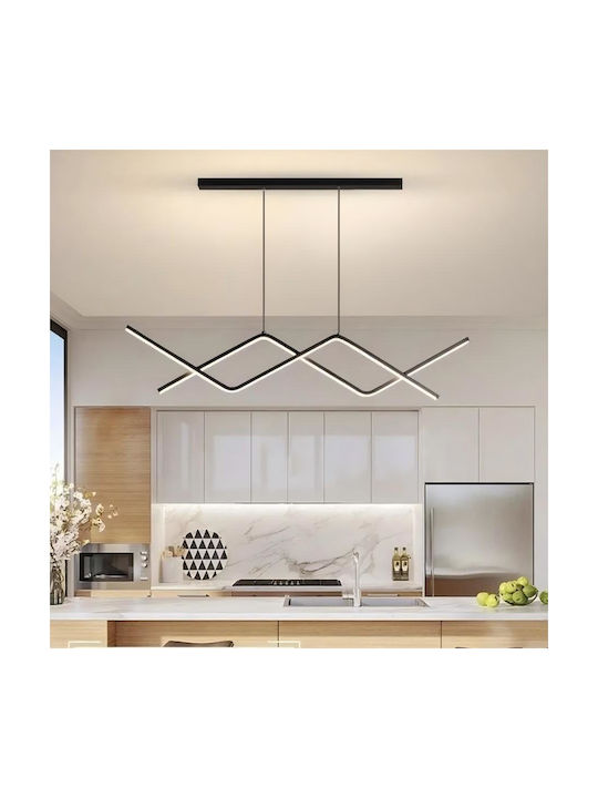 Adjustable Pendant Light Black 90x90cm