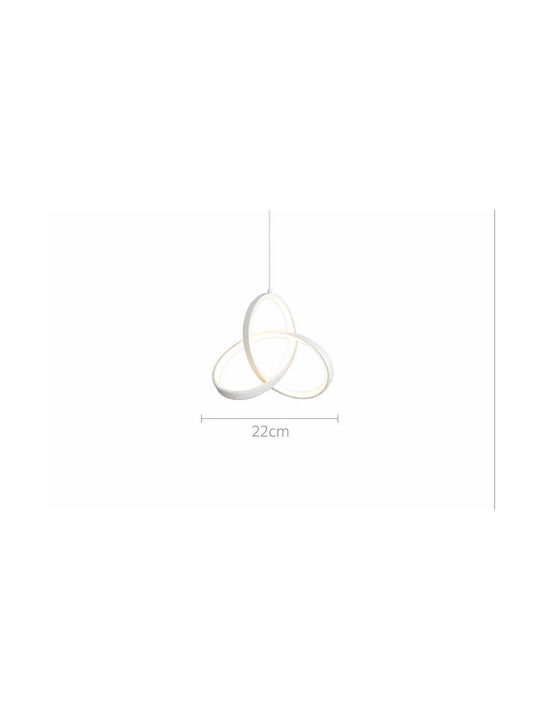 Adjustable Pendant Light White 22x22cm