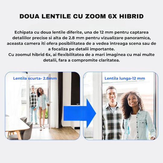 Taggo OKAM-BMND-2LENS-4G IP Cameră De Supraveghere Wi-Fi/4G 4K Cu Comunicare Bidirecțională Și Obiectiv 12mm