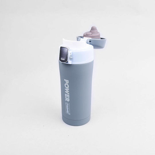 Maestro Thermal Ποτήρι Θερμός Ανοξείδωτο / Πλαστικό 300ml Γκρι με Λαβή