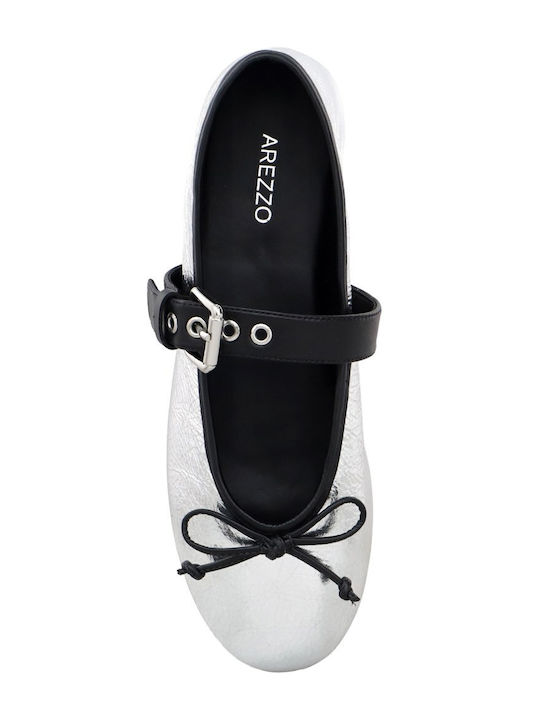 Damen Ballerinas in Silber Farbe