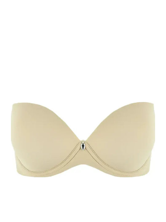Push Up Strapless Bra Beige