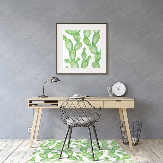 Protecție Pardoseală Cameră De Lucru Cactuși Retro 120x90 Cm