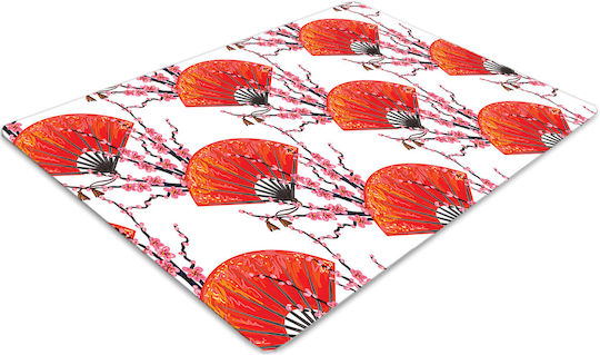 Floor Mat Protection Casters Office Chair Japanese Fan 120x90 Cm