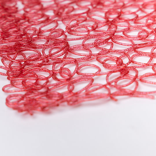 Eurolamp PVC Red Glitter Fence 1x10cm Price Per Meter Eurolamp