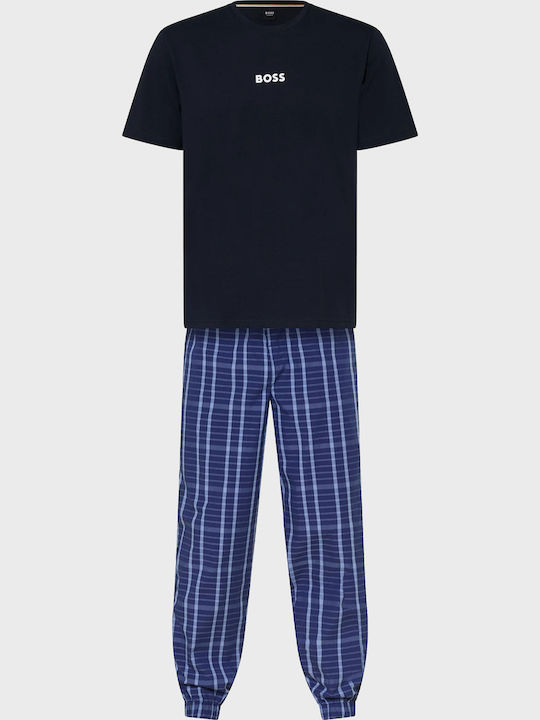 Boss Winter Men's Cotton Pyjama Blue