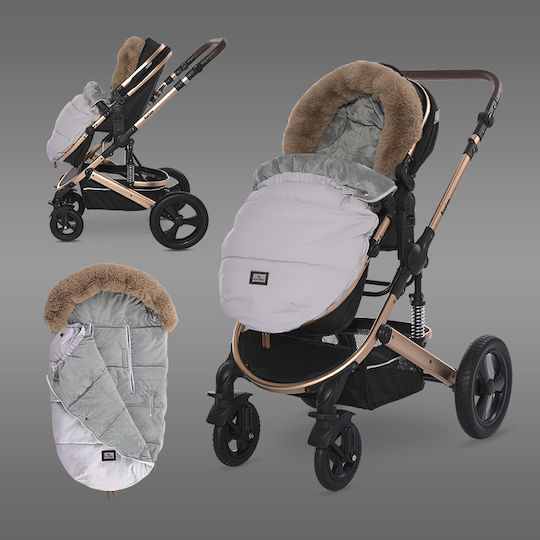 Lorelli Thermo Luxe Universal Ποδόσακος Καροτσιού Αδιάβροχος Beige με Fleece Επένδυση 88x46εκ.