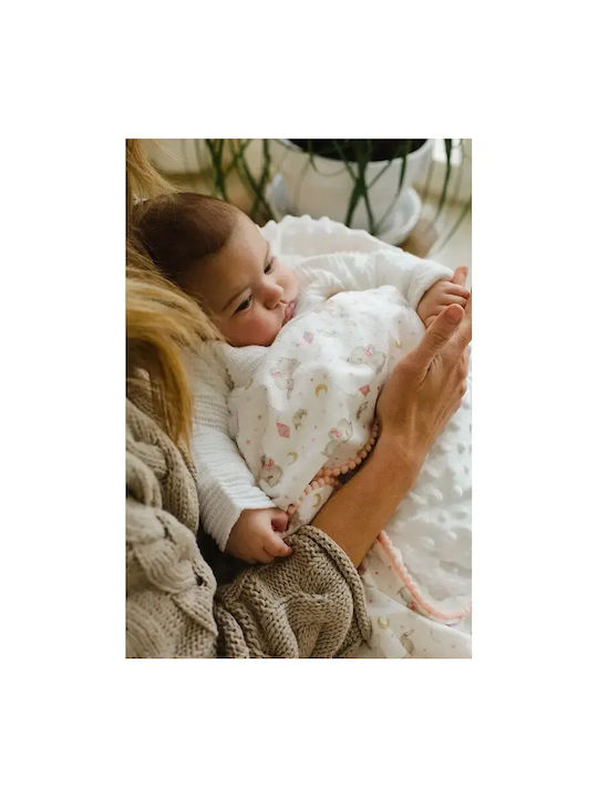 Interbaby Κουβέρτα Ισπανίας Αγκαλιάς & Λίκνου Elefante Βαμβακερή Ροζ 80x110εκ.