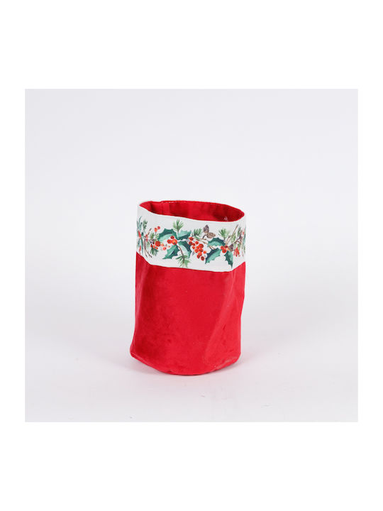 Eurolamp Weihnachtliche Tischdekoration Stoff Rot L20xB15xD37.5cm.
