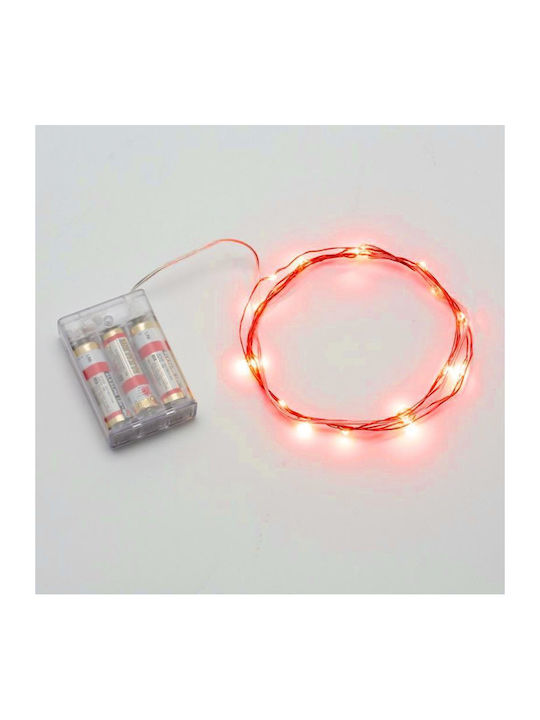 Светлини LED 3m. Червен На батерия тип Лента 1бр
