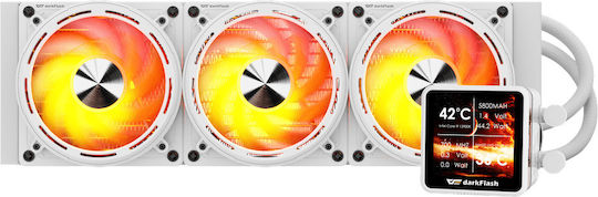 Darkflash Explore DE360 Wasserkühlung AIO CPU mit 3 Lüfter 120mm und ARGB Beleuchtung Weiße