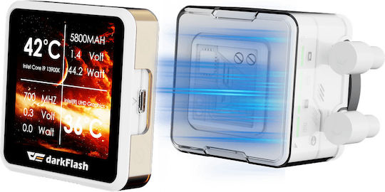 Darkflash DE240 Υδρόψυξη AIO CPU με 2 Ανεμιστήρες 120mm και ARGB Φωτισμό Λευκή