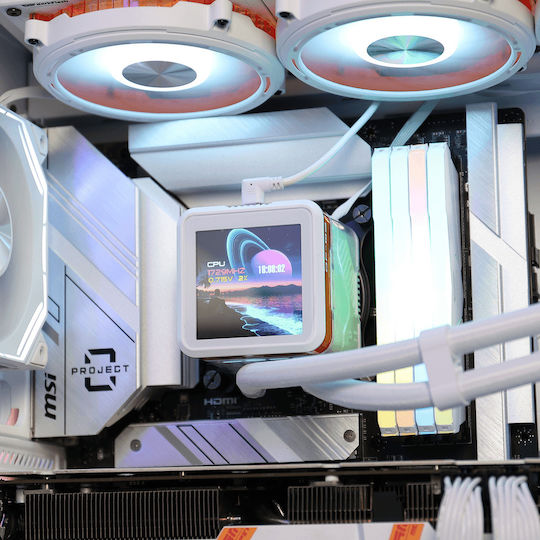 Darkflash DE240 Υδρόψυξη AIO CPU με 2 Ανεμιστήρες 120mm και ARGB Φωτισμό Λευκή