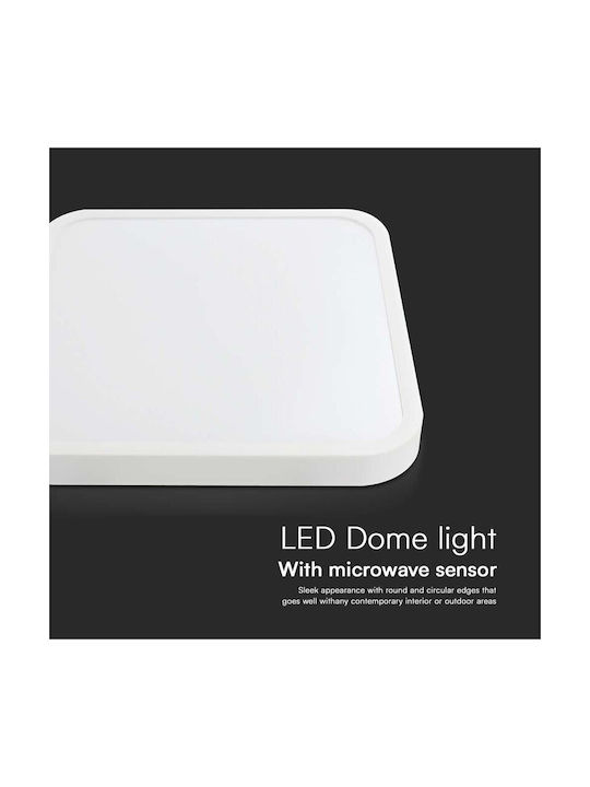 V-TAC Deckenleuchte 42cm Weiß mit Integrierter LED und Fernbedienung