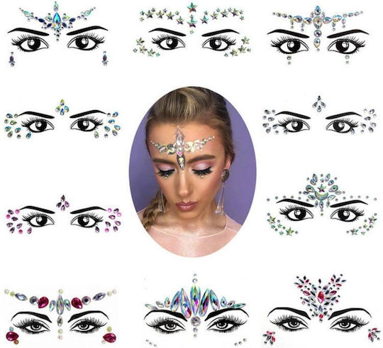 Face Painting de Carnaval Verde 3buc