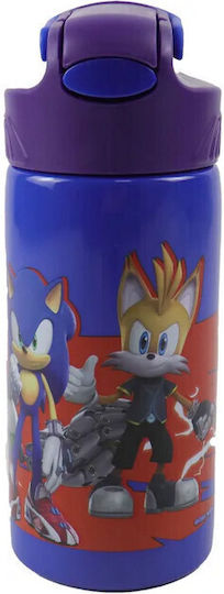 Gim Sonic Kids Water Bottle Stainless Steel with Straw Sonic 3 The Hedgehog 500ml