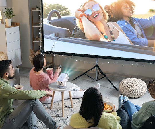 HP MC400 Projector LCD HD LED Lamp with Built-in Speakers White