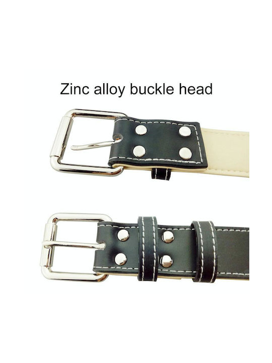Pet Hundehalsband Leder in Weiß Farbe 42cm