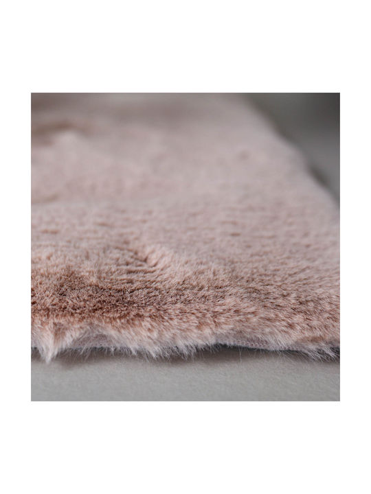 Ravelia Αντιολισθητικό Χαλί Διάδρομος Γούνινο Fluffy Pink 80x150cm
