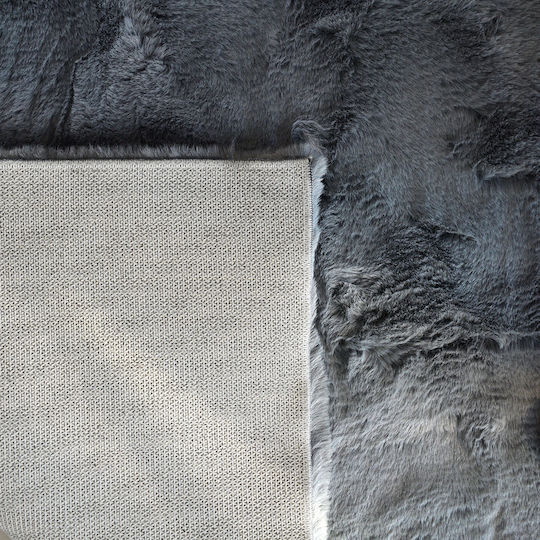 Ravelia Rutschfest Teppich Rechteckig Pelzige Gray