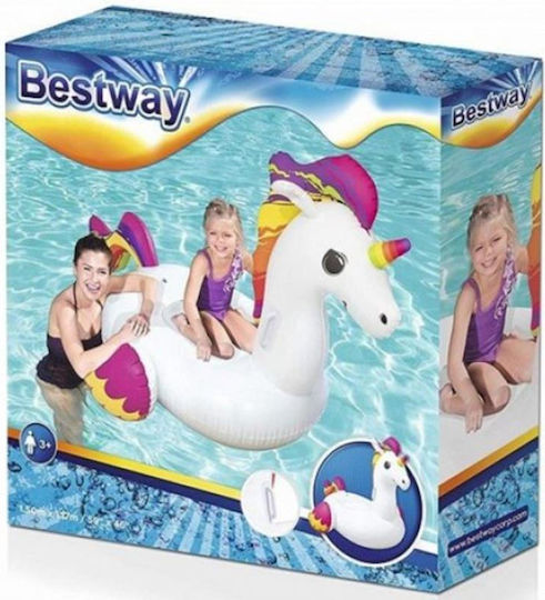 TnS Unicorn Inflatable Ride On for Sea Flamingo White 150x117cm