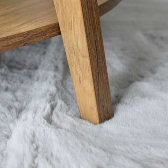 Ravelia Χαλί Αντιολισθητικό Γούνινο 60x90cm Light Grey
