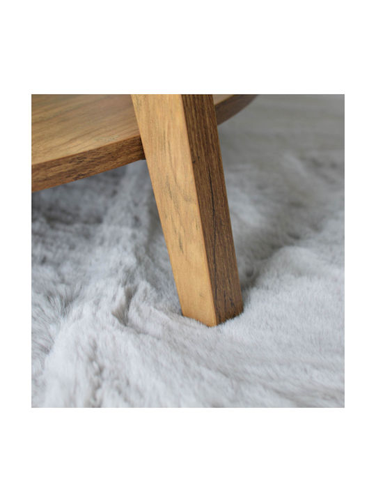 Ravelia Χαλί Αντιολισθητικό Γούνινο 60x90cm Light Grey