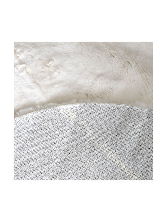 Ravelia Anti-slip Rug Round Furry Ecru