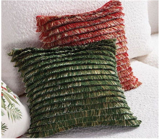 Nef-Nef Homeware Hello Winter Χριστουγεννιάτικο Διακοσμητικό Μαξιλάρι Τετράγωνο Πράσινο 30x30εκ.