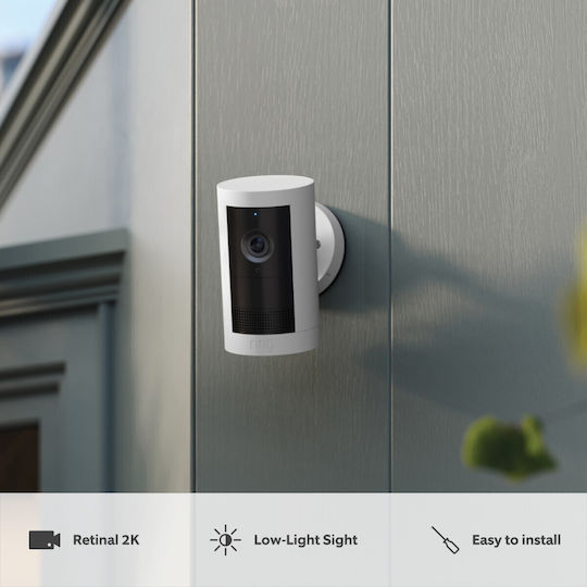 Ring IP Surveillance Camera Wi-Fi Full HD+ 4MP Waterproof Battery Powered with Two-Way Communication