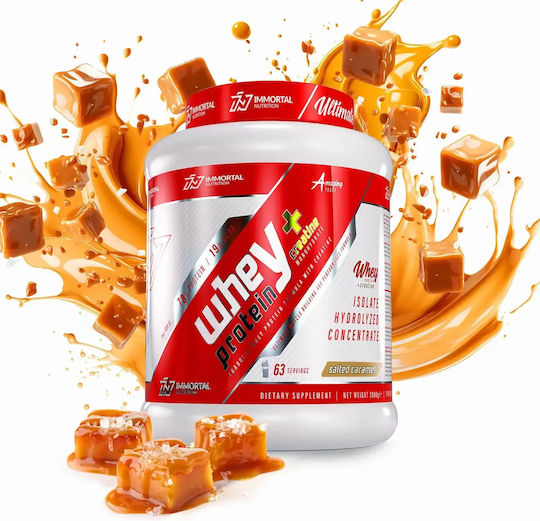 Immortal Nutrition Whey Zero + Creatine Protein Molke mit Kreatin & Geschmack Salted Caramel 2kg