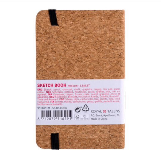 Μπλοκ Σχεδίου Sketchbook Talens 9x14cm 140gr 80 Φύλλα 9314051m Cork