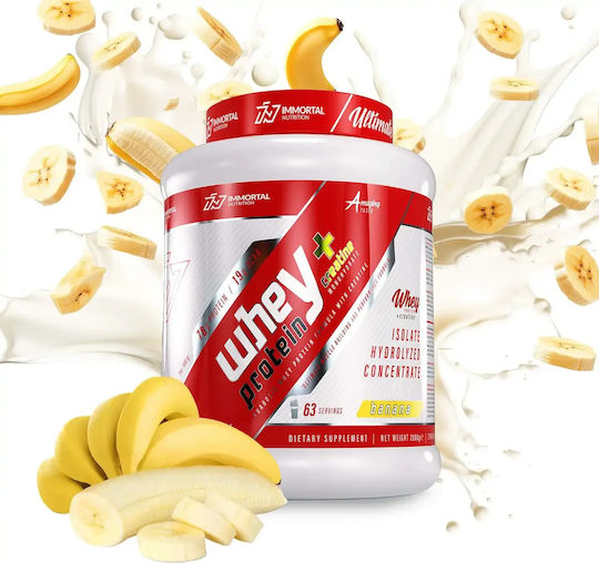 Immortal Nutrition Whey Protein + Creatine Протеин Суроватъчен с Креатин & Вкус с Вкус на Банан 2kg