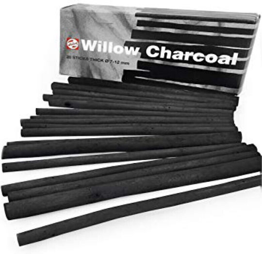 Charcoal Talens Medium 7-12mm Box 20 Pieces