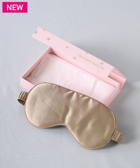 Kentia Stylish Silk Silk Sleep Mask 20x9cm Beige