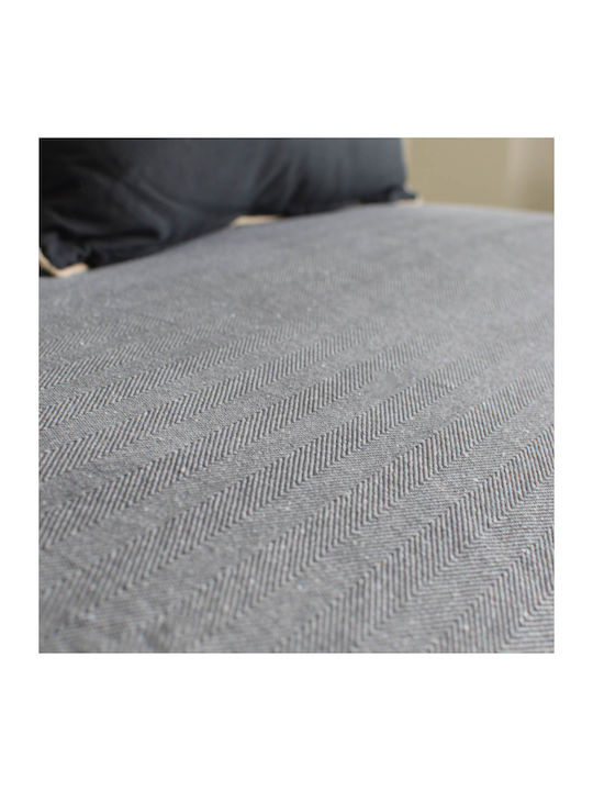 Ravelia Espiga Sofa Throw 2 Seater Knitted 180x240cm D Grey
