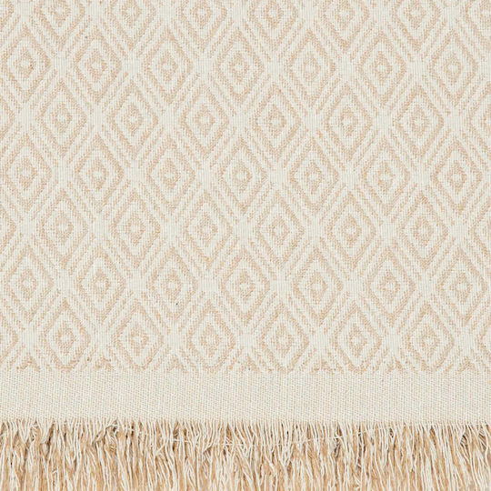 Borea Throws & Couch Blankets Sofa Throws 2 Seater 180x250cm Ecru
