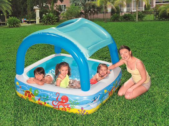Bestway Детски Round Басейн Надуваем 140x114бр Светлосиня