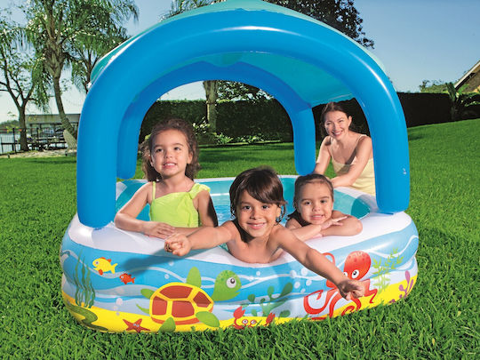 Bestway Детски Round Басейн Надуваем 140x114бр Светлосиня