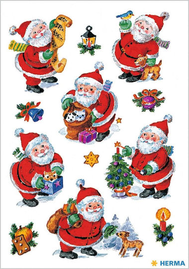 Herma Χριστουγεννιάτικα Aufkleber mit Design Άγιου Βασίλη Weihnachtsmann