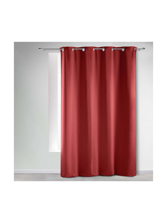 Blackout Curtain with Grommets Occult Red 135x240cm