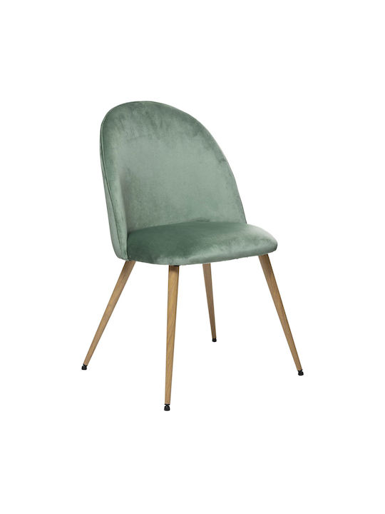 A-s Slano Dining Room Velvet Chair Vert 52x54x84cm